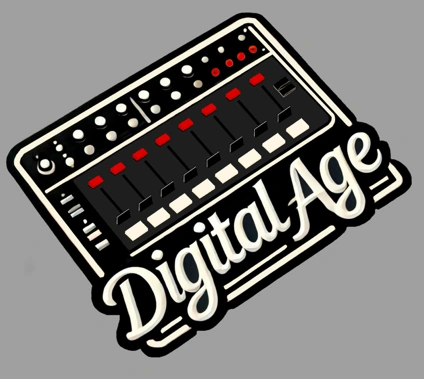 Digital Age music-production brand identity.